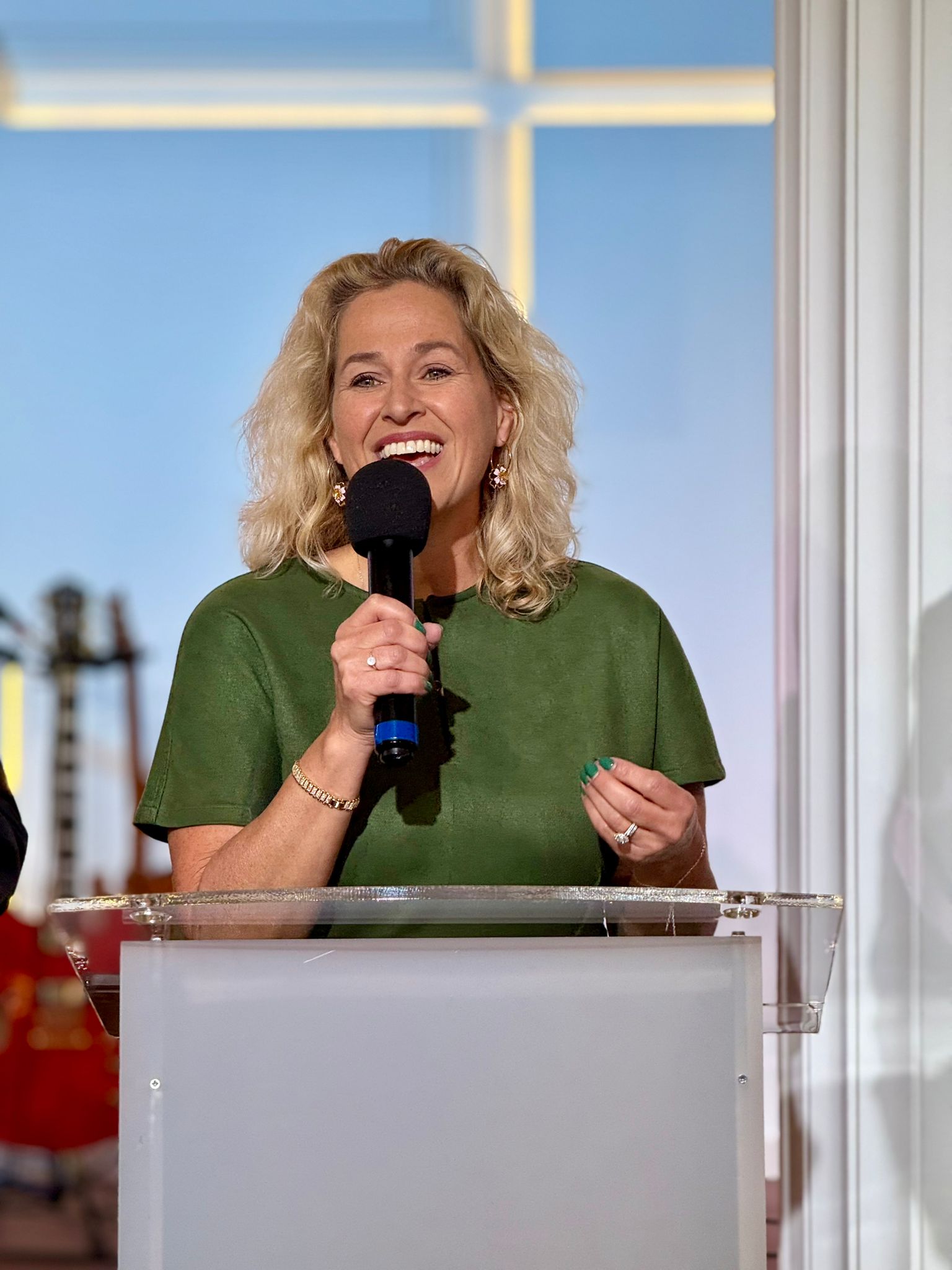 Christina Alfano preaching