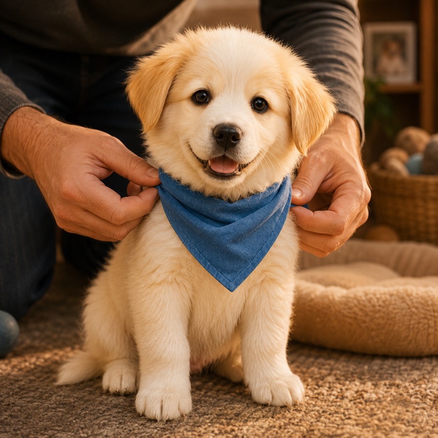 Sammy gets his blue bandana